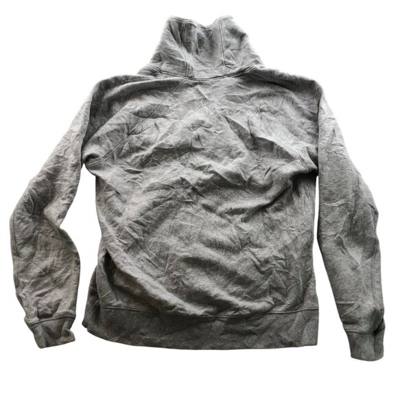 St. John Bay Women's Sweatshirt Pullover High Cloar V-Neck Fleece Gray - Picture 2 of 11